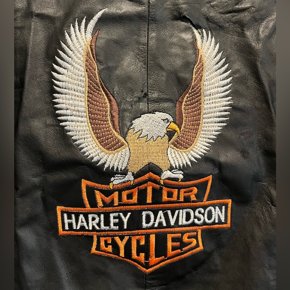 Harley Davidson Motorcycle Britany Leather Collection Vest Size 50 - Picture 4 of 15